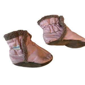 Baby Robeez Pink Leather Booties 0-6 Months
